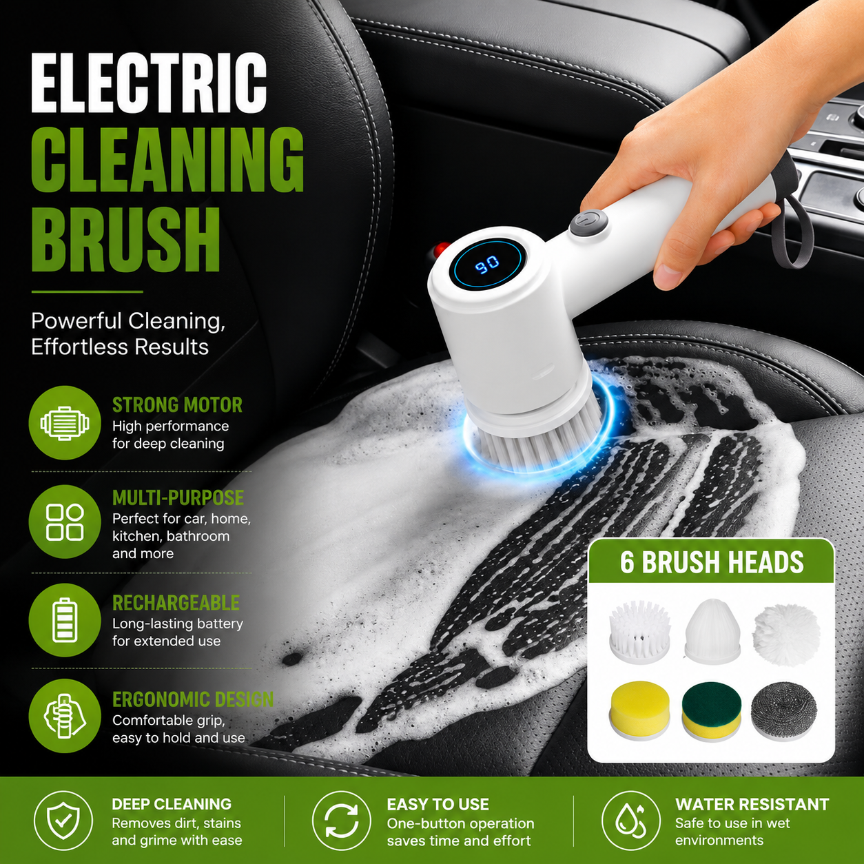 6-in-1 Multifunctional Electric Cleaning Brush