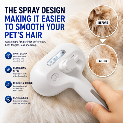 3-in-1 Self-Cleaning Steam Pet Hair Removal Brush