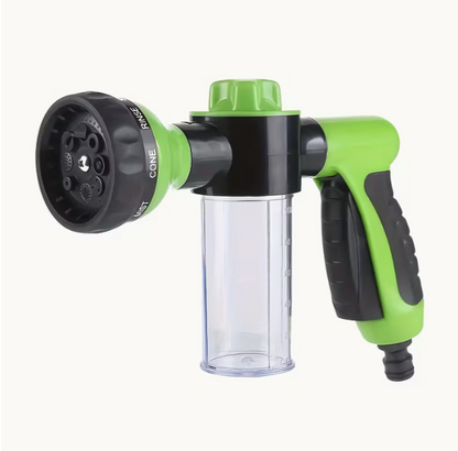 1pc Heavy-Duty 8-In-1 Garden Hose Nozzle with Soap Dispenser